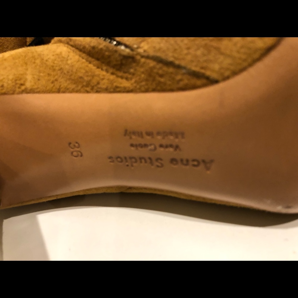 New! Acne Studios Alba Suede Leather Boots - Picture 11 of 11